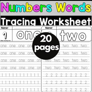 Tracing numbers 1-20, printable preschool worksheet, Handwriting practice sheets, traceable numbers, for kids