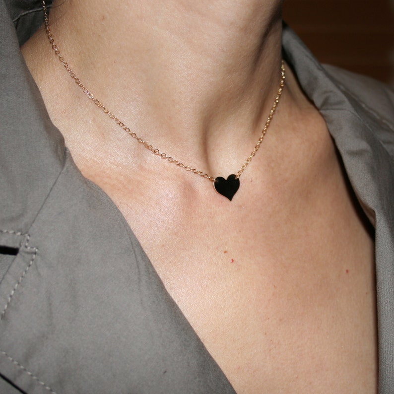 Baby Mama Necklace Gold Heart Necklace 14kt Gold Filled Etsy