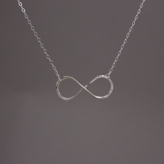 Items similar to Infinity Necklace, Sterling Silver Infinity Eternity