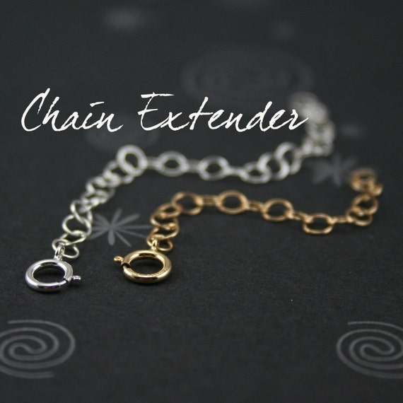 Chain Extender, Necklace Extender, 2 inch Chain Extender, 14k gold filled  chain extender, sterling silver chain extender