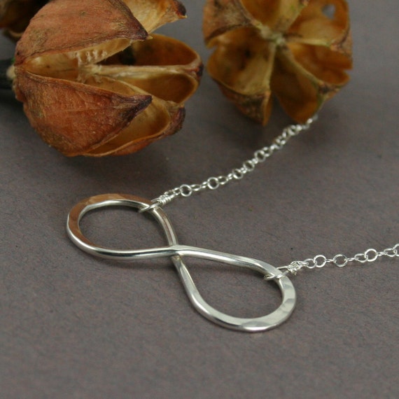 Items similar to Infinity Necklace, Sterling Silver Infinity Eternity