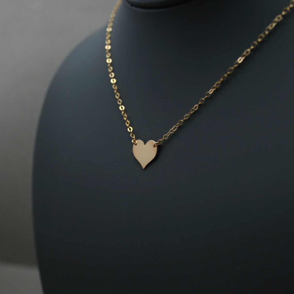 Baby Mama Necklace Gold Heart Necklace 14kt Gold Filled Etsy