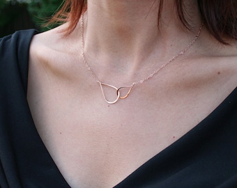 Infinity Necklace, Gold Infinity Eternity Necklace in 14K Gold Filled