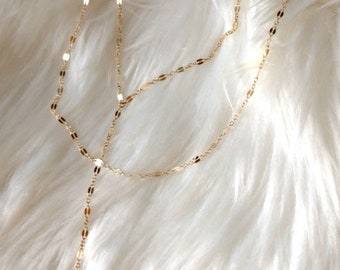 Double Strand Lariat Necklace Inspired by Cameron Diaz
