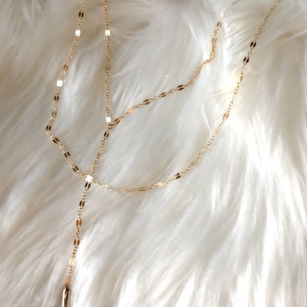 Double Strand Lariat Necklace Inspired by Cameron Diaz