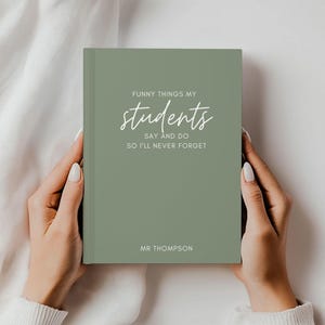 Personalized Teacher Journal Thank You Gift for Teacher, End of Year Teacher Appreciation, Keepsake Notebook, Memory Book, Teacher Gift
