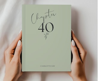 Chapter 40 Journal Personalized 40th Birthday gift for her, Notebook for turning 40, Unique Milestone journal for Wife, Best Friend Gift