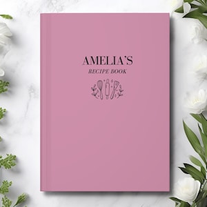 Personalized Recipe Book Hardcover Journal, Custom Matte Notebook, Kitchen Recipe Organizer, Cooking Journal, Recipe Notebook, Foodie Gift,