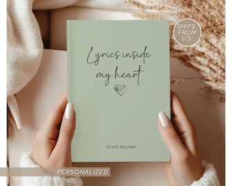 Personalized Lyric Journal Custom Songwriter Notebook Music Journal for Music Teacher Gifts for Song Writing Journal Musician Gifts for son