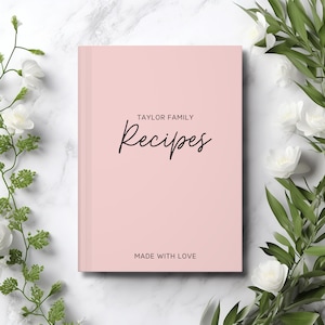 Personalized Family Recipe Book, Custom Recipe NoteBook, Blank Cook Book, Cooking Journal Gift, Family Chef cook book, Couples gift, Wedding