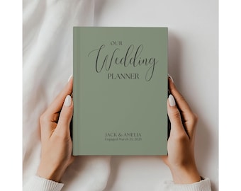 Personalized Wedding Planner Notebook Engagement Gift for Bride to Be Newly Engaged present for Future Mrs Bridal shower guest book from