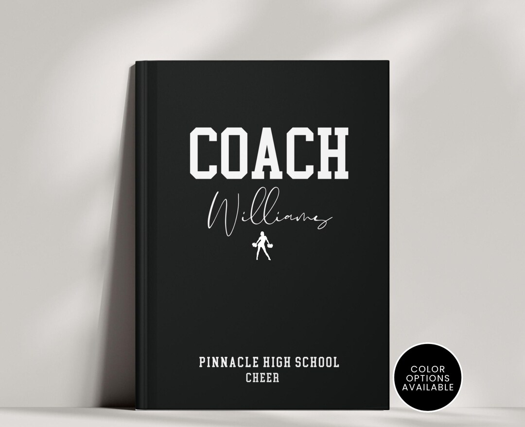 Cheer Note Book Personalized Cheer Coach Notebook Custom Gift for Coaches, Thank You ...
