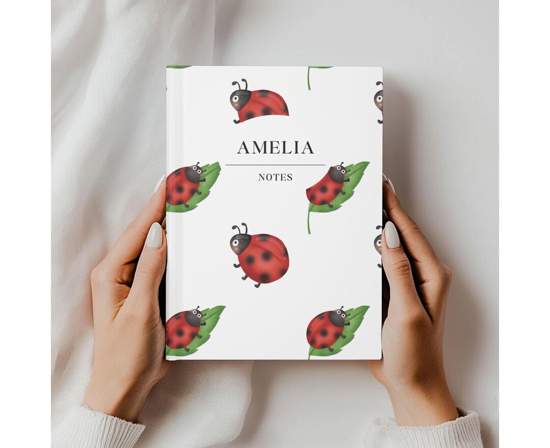 Insect Notebook Personalized Lady Bug Notebooks Insect Journal for Kids Gift for Bug ...