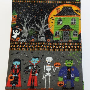 Halloween Happy Haunting Trick Treat Ghosts Witches Boo Fabric Out of Print OOP Sold by the Half Yard image 1