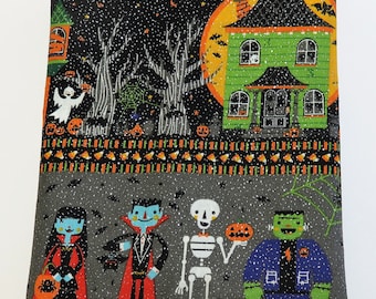 Halloween Happy Haunting Trick Treat Ghosts Witches Boo Fabric - Out of Print OOP - Sold by the Half Yard