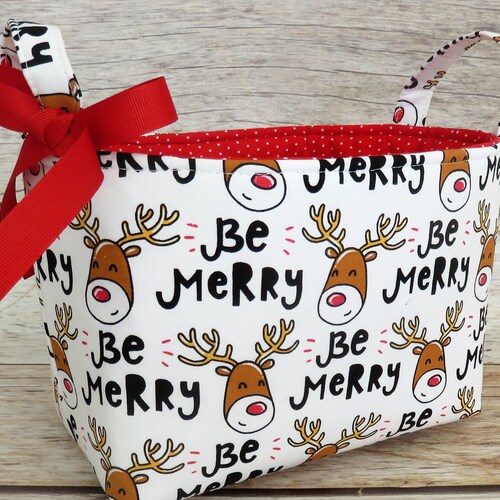 Gnomes Christmas Holiday Storage Organization Bin Basket Gift Etsy