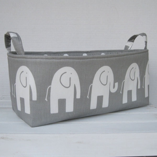 Long Diaper Caddy Storage Container Basket Fabric Organizer Bin-Nursery Decor-Ele Elephant-Wählen Sie Fabrik für das Äußere und Innen