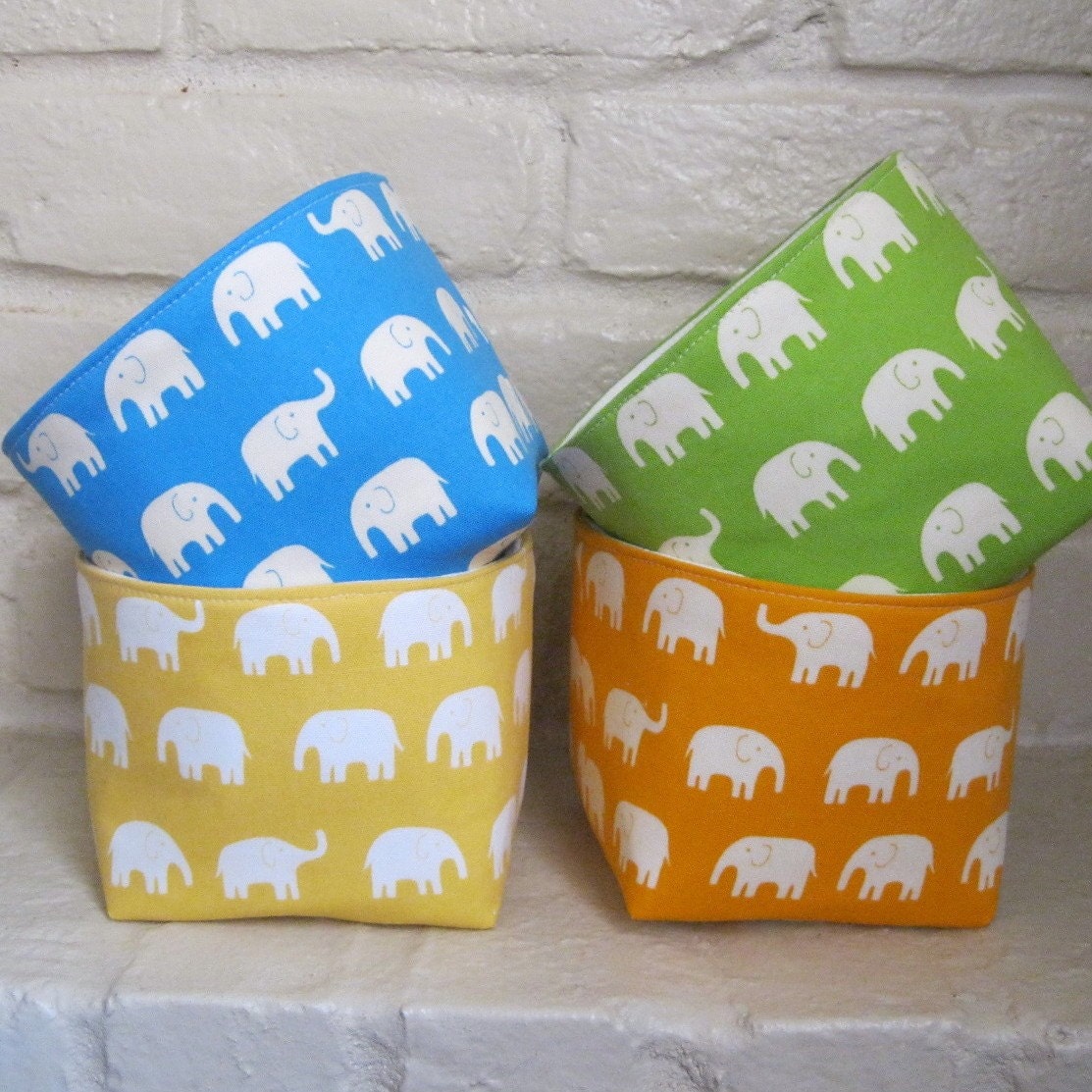 Desk Storage and Organization Mini Fabric Organizer Bins Etsy