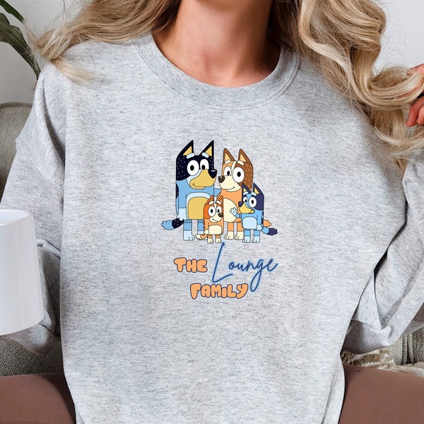 Personalised Bluey family sweatshirt, mum sweater, bluey mothers day, mothers day gift, gift for mom, gift for mum, bluey bingo bandit chill