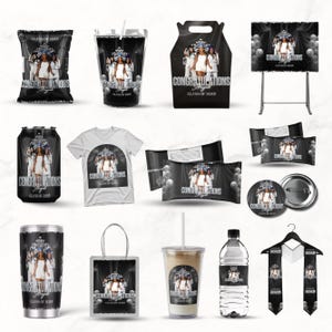 Graduation Party Favor Bundle, Graduation Chip Bag Canva Template, Graduation Party Favor Pack, Class of 2025 Grad Treat Packaging Bundle