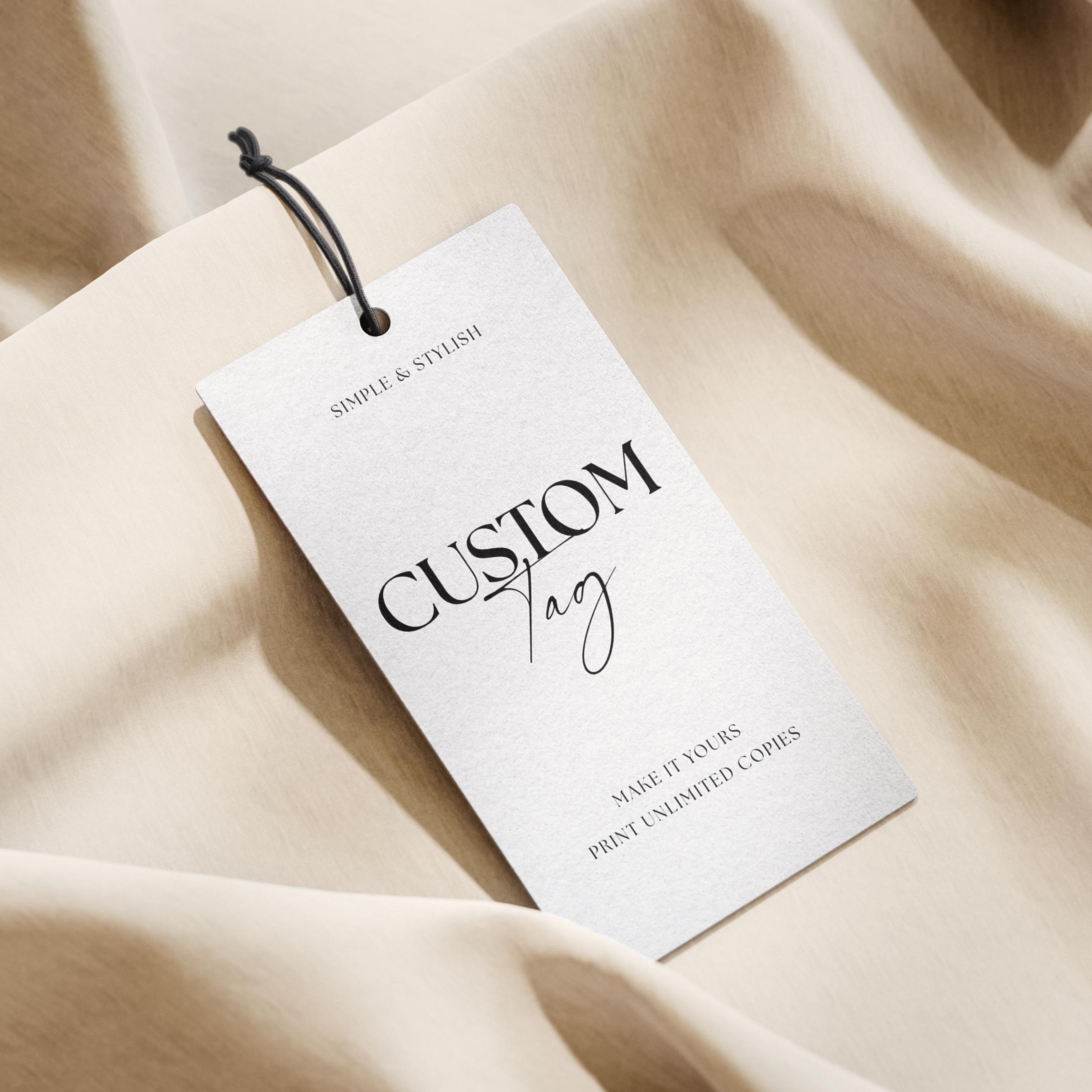 Editable Tag Template, Customizable Minimalistic Hang Tag, Custom Tags ...