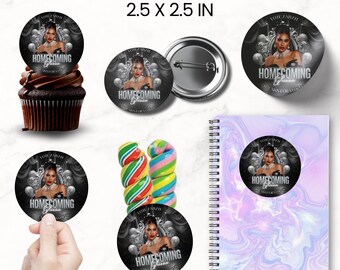 Vote Homecoming Queen Stickers, Class Campaign (Digital Download)