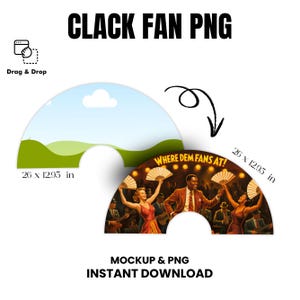 Clack FanTemplate, Where Dem Fans At Clack Fan, Denim Sublimation Fan Template,Custom Hand Fan,Folding Fan Template,Blank Clack Fan Design