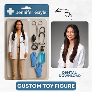 Custom Toy Figure Digital, Custom Action Figure, Personalized Action Figure Design, Custom Mini Figure, Custom Toy Box, Digital Art Portrait