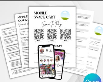 Mobille Snack Cart Contract, Mobile Snack Cart Menu & Signs, Mobile Snack Cart List, Mobile Snack Cart Business, Event Planner, Cart Menu