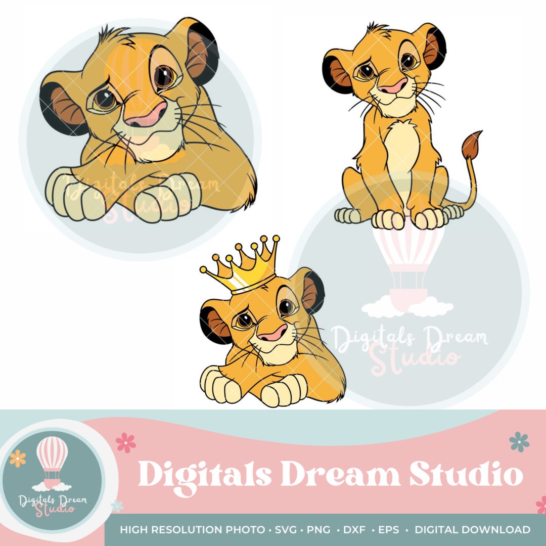 Lion King Baby Simba Svg Bundle SVG, PNG, DXF Files for Cricut