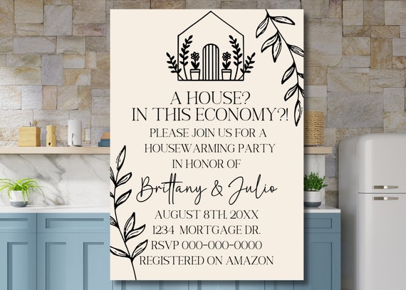Housewarming Party Invitation - Editable Printable Template - Instant Digital Download - For New Home, Condo, Apartment, or Townhome
