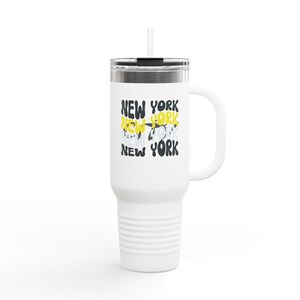 Tasse de voyage isolée en acier inoxydable State Pride (New York) 2, 40 oz