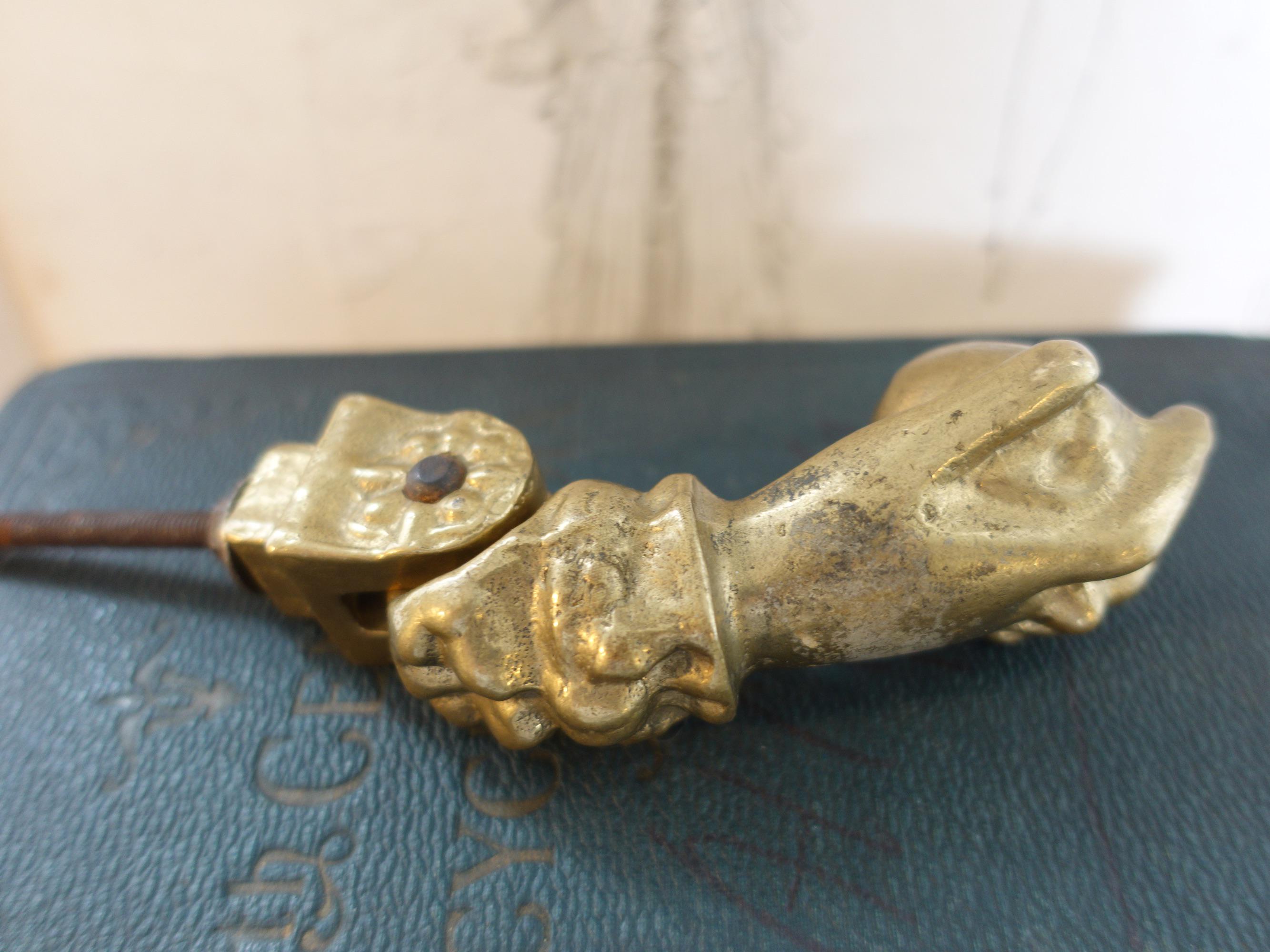 Hand Knocker Instruments Victorian Brass Lady's Hand Door Knocker, Vintage Hardware ...