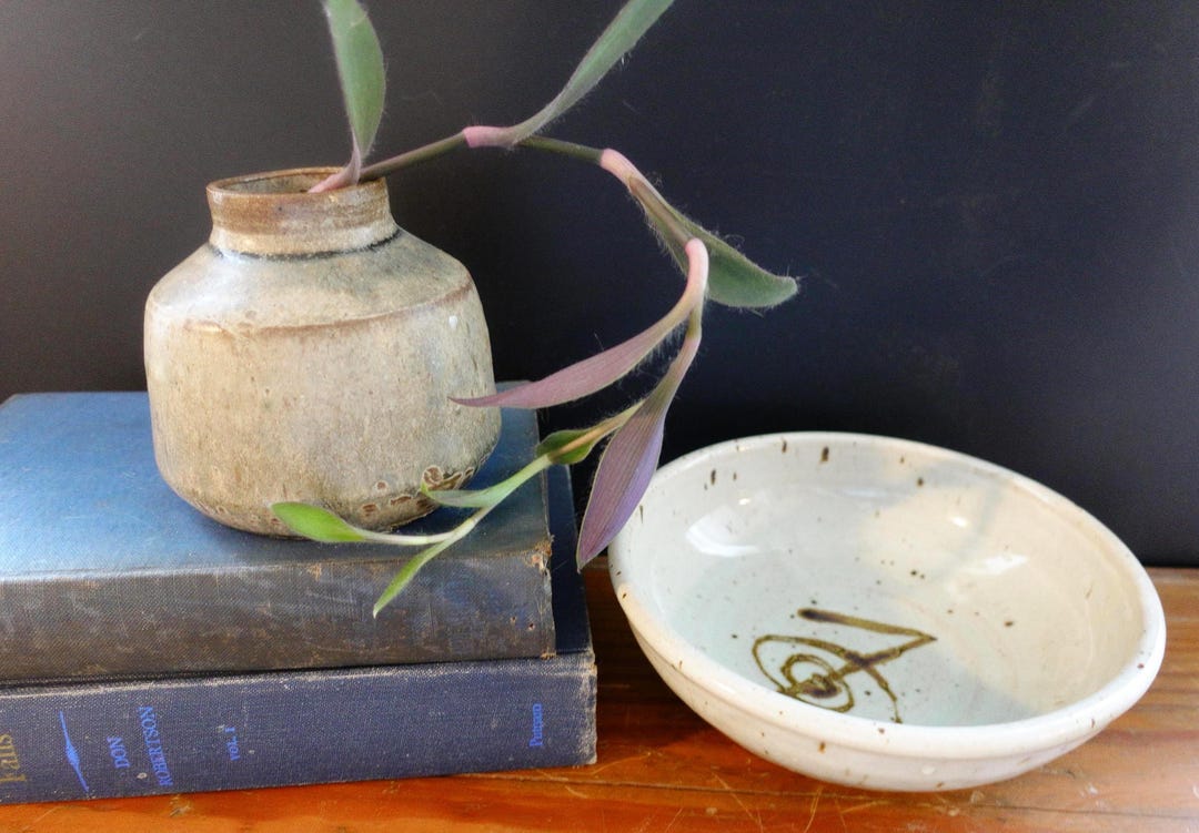 Signed Studio Pottery, Vintage Set of Stoneware Vessels, Earth Tone ...