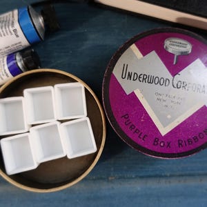 Watercolor Paint Palette, Watercolor Travel Palette, Vintage Tin Palette, Underwood Tin