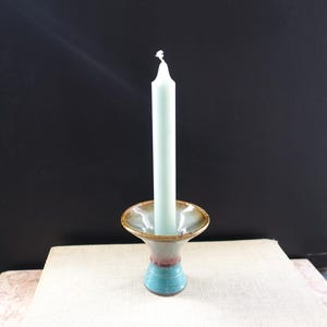 Handmade Pottery Candlestick Holder, Handmade Taper Holder, Studio Pottery/Ceramics