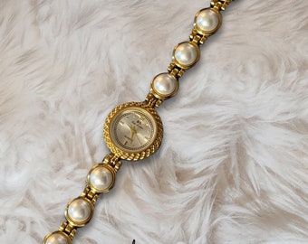 Jane Pearl Watch, Stile Vintage / Orologio da donna / Orologio Pearl / Orologio da polso da donna / Orologio delicato / Regalo per lei / Orologio vintage / Il suo regalo