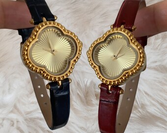 Eleanore Lederuhr | Damenuhr | Lederuhr | Minimalistische Armbanduhr | Zierliche Armbanduhr | Geschenk für Sie | Muttertag | Braut