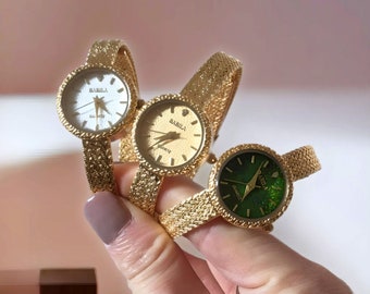 Reloj Chelsea, oro / reloj delicado / reloj de pulsera para damas / reloj de mamá / regalo para ella / reloj de orzuelo vintage / regalo del día de las madres, regalo de esposa