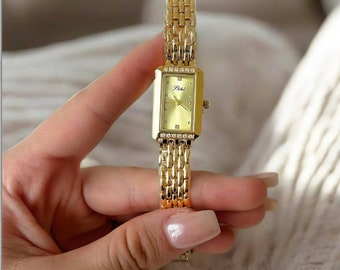 Beverly Watch, Vintage Women's Wrist Watch, Dainty Watch, Vintage Watch, Dainty Gold Watch, Womens Gold Watch, Womens Watch, Gold Watch, mom