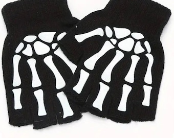 Skeleton Skull Gloves Halloween