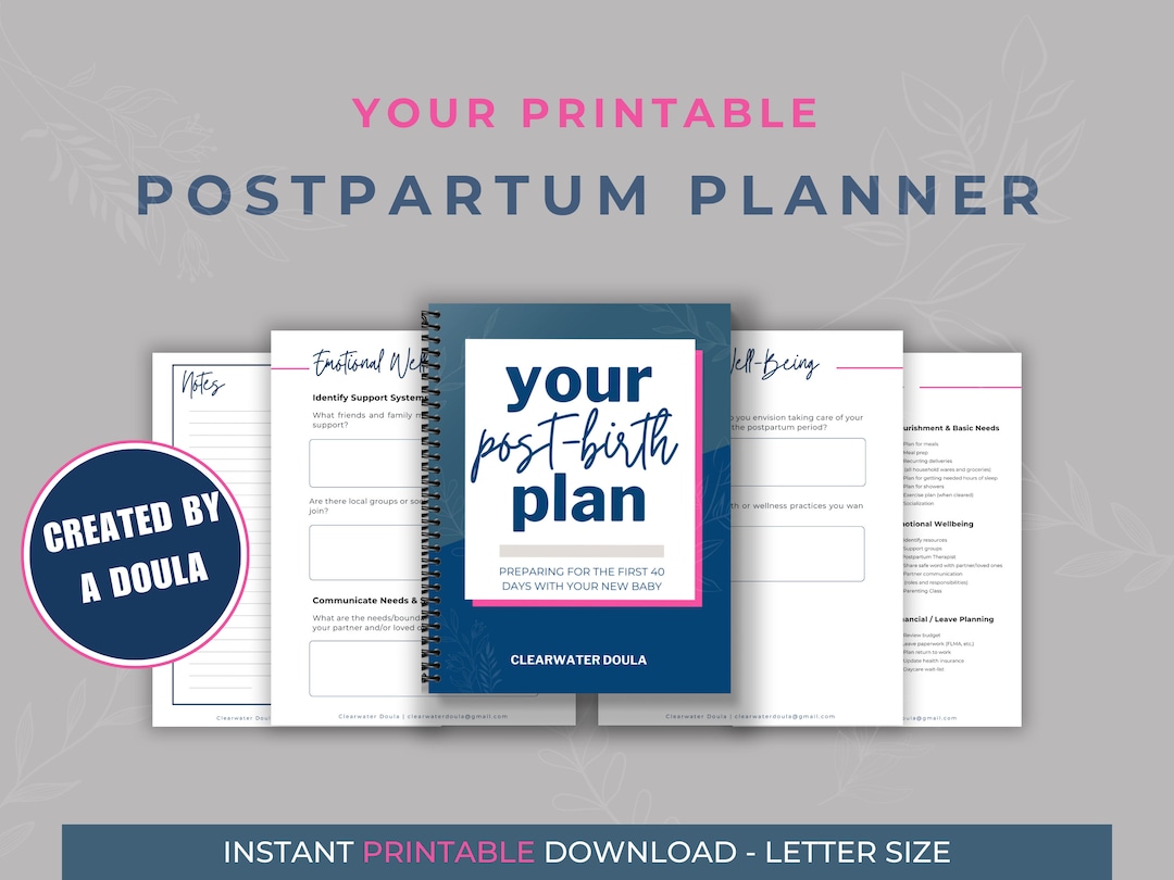 Postpartum Planner Printable | New Mom Recovery Planner | Baby Feeding ...