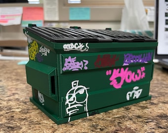 Deluxe Graffiti Dumpster Pencil Holder 5 inches