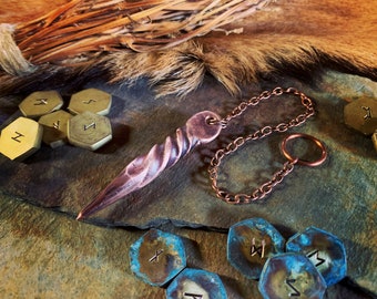 Magical Copper Pendulum for Scrying Divination Witchcraft Spells Reiki Healing