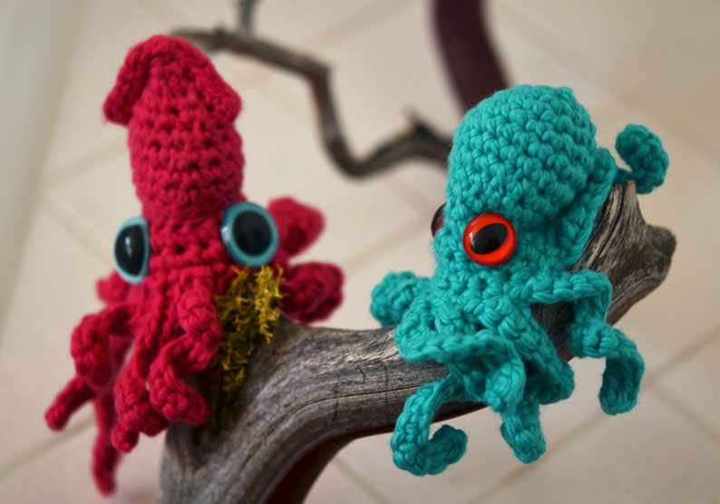 Baby Octopus and Squid crochet pattern image 2