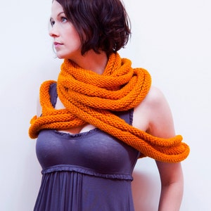 Medusa Loop Scarf hand knitting pattern PDF image 4