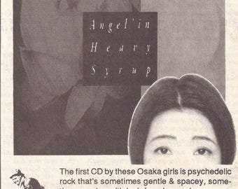 Osaka Girls Angel in Heavy Syrup Original Vintage Print Ad 1993 Japanse psychedelische rock