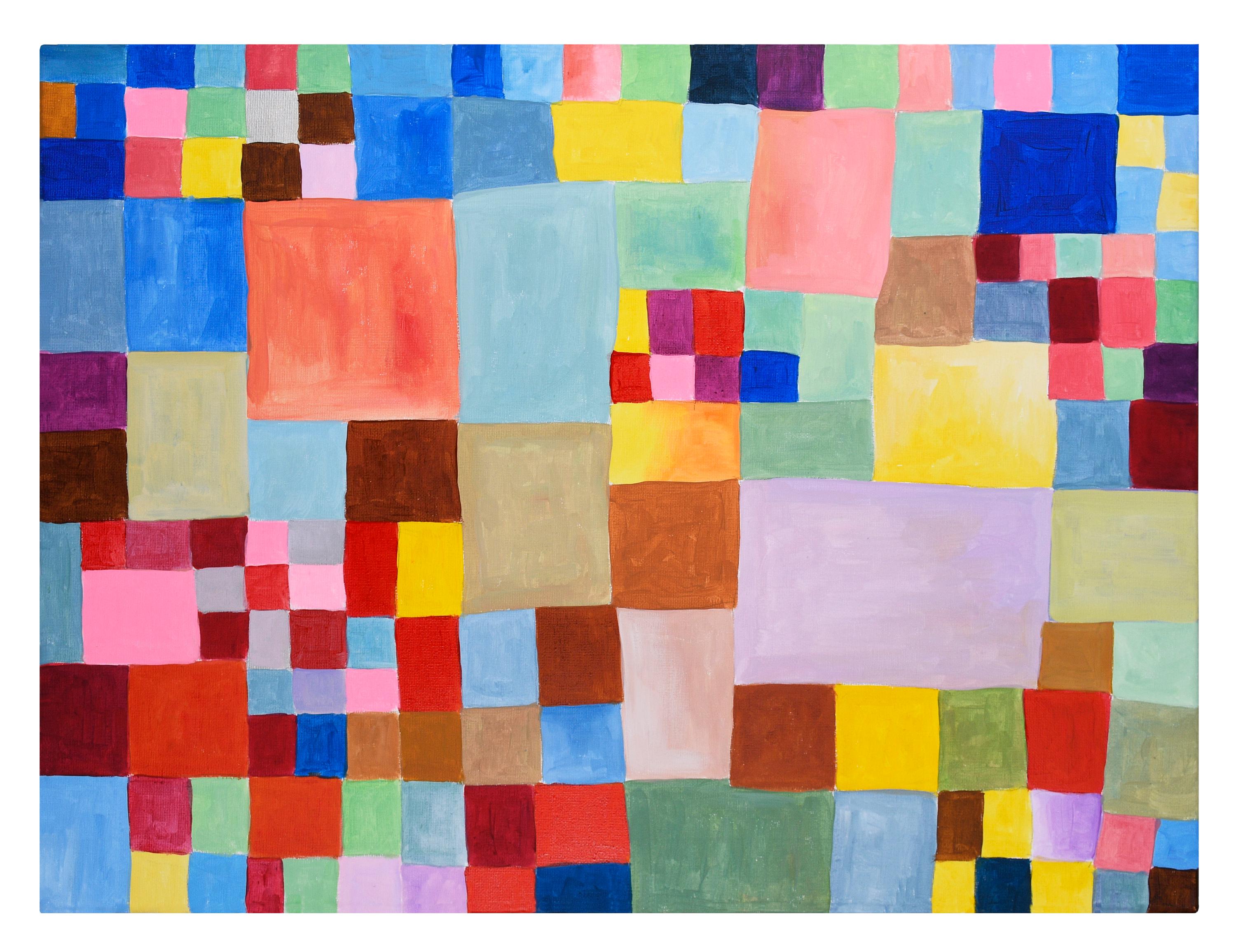 Hand-Painted Paul Klee Reproduction: Abstract Geometric Canvas Art
