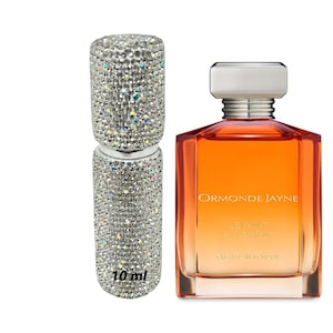 May include: A 10 ml bottle of Ormonde Jayne fragrance in a silver and crystal atomizer. The bottle is filled with a bright orange liquid. The bottle is labeled "Ormonde Jayne" and "Twilly d'Hermes Eau de Parfum".