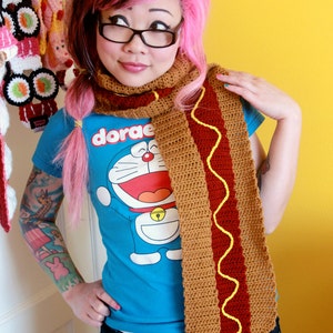 PDF Crochet Pattern - Hot Dog Scarf